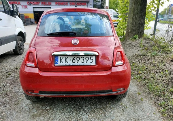 Fiat 500 cena 25800 przebieg: 29500, rok produkcji 2018 z Kraków małe 106